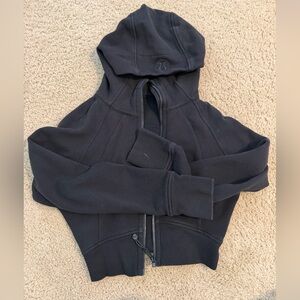 Lululemon cropped Black Hoodie Jacket
